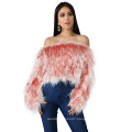 2021 New Arrivals Knitted Fall Casual Fashionable Women Clothing Long Sleeve Tassel Sexy Off The Shoulder Women's Sweaters